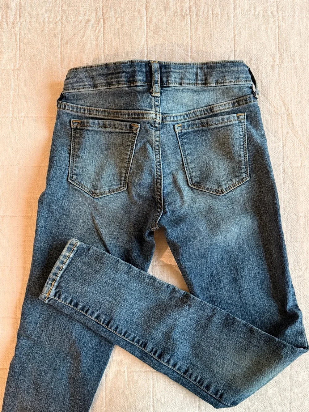 GAP Denim Girls Size 8 Stretch Super Skinny Jeans Medium Wash Adjustable Waist